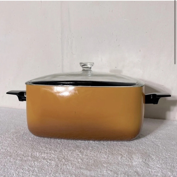 West  Bend Slo Slow Cooker 6 qt Harvest Gold Brown Replacement Kettle Pot W Lid - Picture 4 of 16